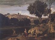 Jean Baptiste Camille  Corot La fuite en Egypte (mk11) Sweden oil painting artist